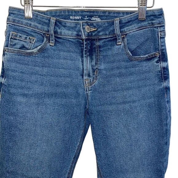 Old Navy Mid-Rise Rockstar Super-Skinny Cut-Off Ankle Jeans Size 6 Petite - Picture 6 of 13